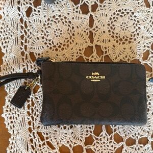 Coach Black Wristlet Bag